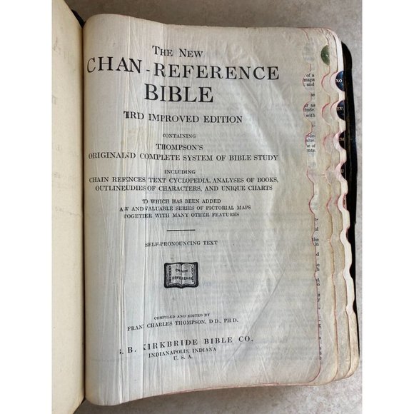 The New 1934 Chain Reference Bible Third Improved Edition King James Version - Picture 11 of 16